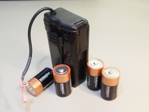 The Model 1.50 Holder for 4 D-Cell Batteries.